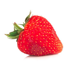 Strawberry pile slice isolated on white background