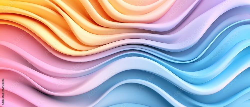 Poster abstract background featuring wavy shapes and patterns in vibrant colors and smooth texture