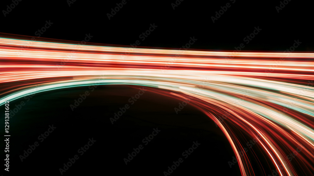 Poster neon light swirling vortex with vibrant colors and dynamic energy for modern design