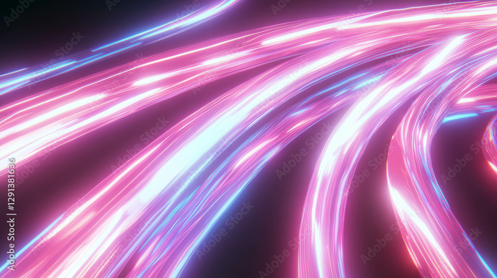 Poster vibrant neon light swirl vortex background for modern design projects