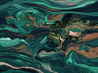 Vector landscape geodesy topography map background line texture pattern