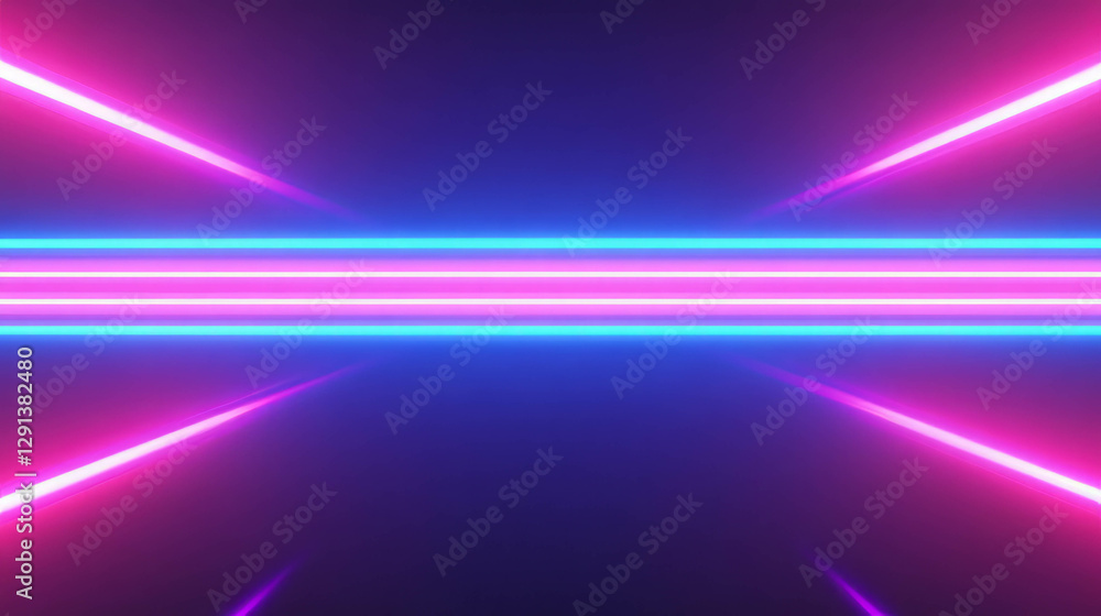 Poster neon light background with varied intensities for modern design and digital art