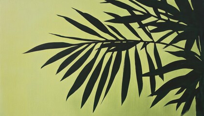 Naklejka premium Green Background with Leaf Shadow