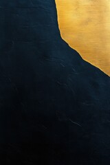 Bold contrast of deep black and shimmering gold creates striking