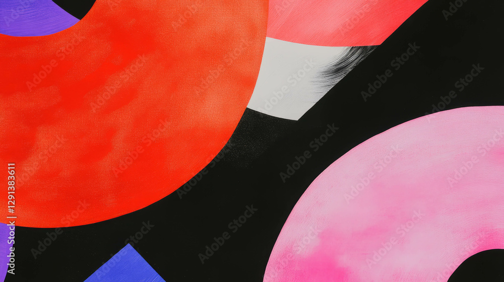 Poster bold and vibrant abstract background with overlapping shapes for creative design