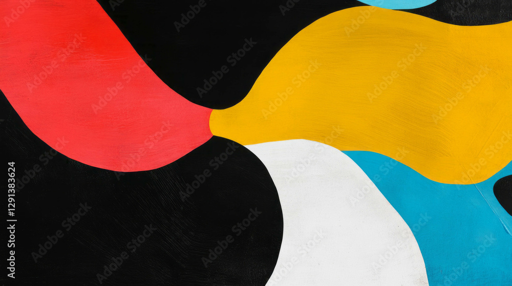 Poster vibrant abstract background with overlapping bold shapes for modern design