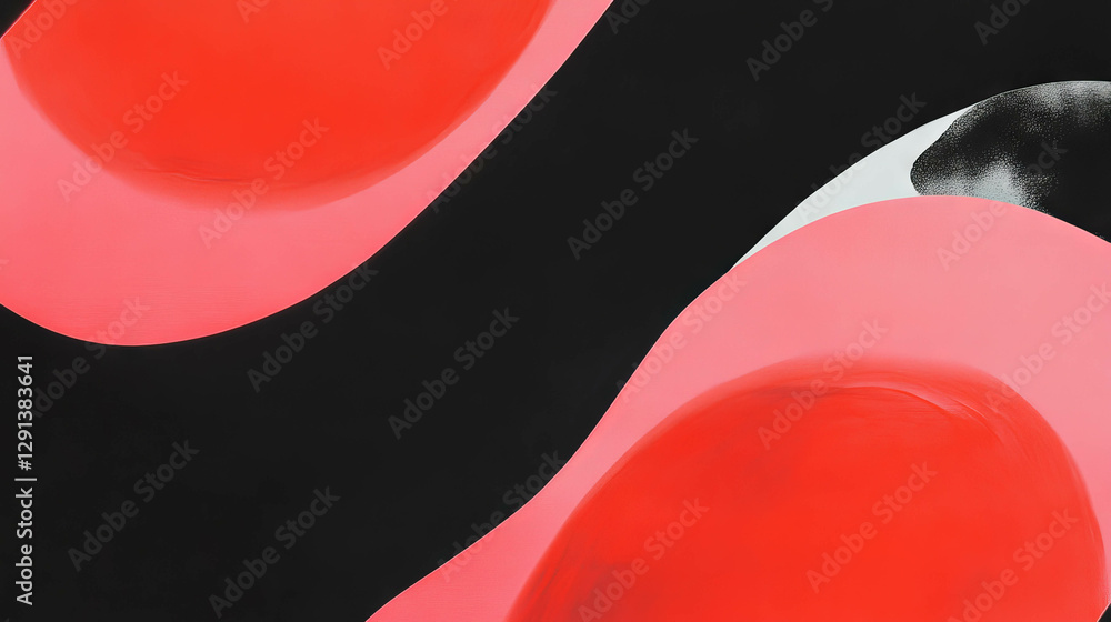 Aufkleber Bold abstract forms with overlapping shapes in modern design concept