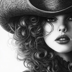 Black and White Fashion Portrait