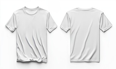 White t-shirt mockup front and back view