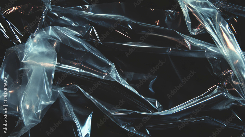 Poster abstract layers of translucent packing tape for contemporary design and texture inspiration