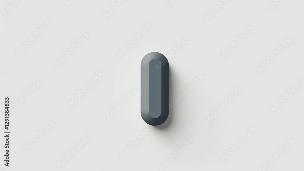 Aufkleber simple gray piston icon with sleek design on light background for industrial and technological appli