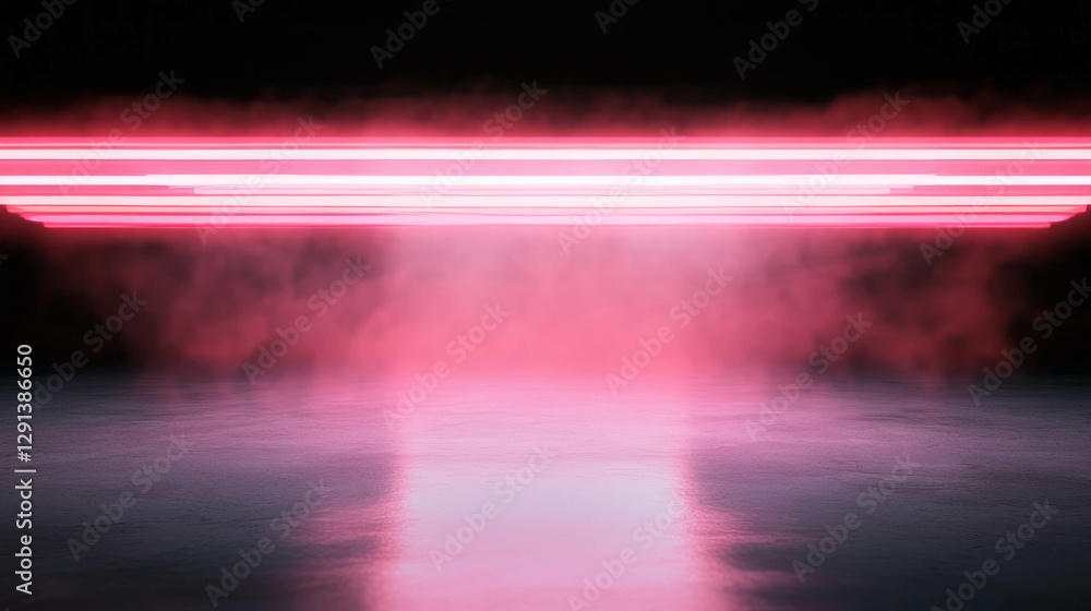 Poster abstract pink light background with layered depth and reflection