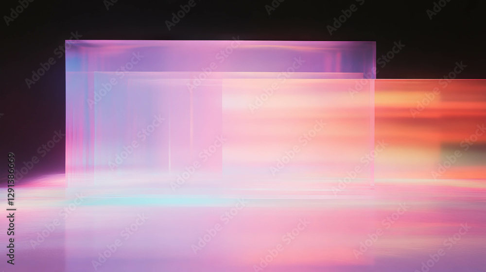 Poster Abstract pink light background with depth and layers for creative design