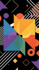Composition with geometric shapes abstract background for design trendy stylish graphics