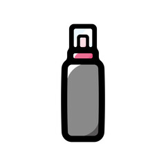 Hair spray illustration icon.Simple vector outline, clipart for graphic design.