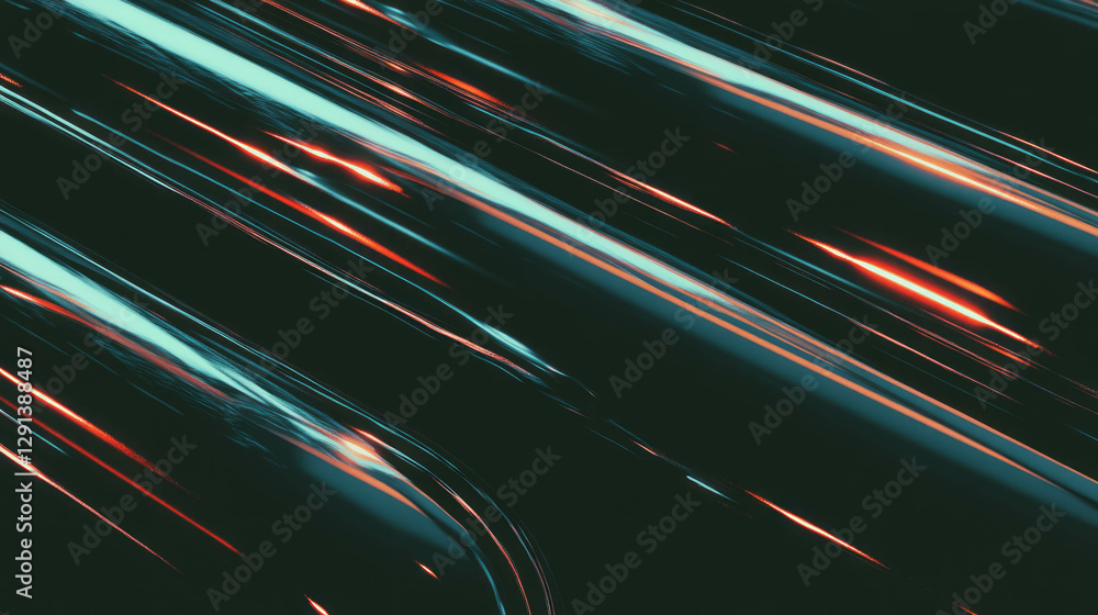Poster Abstract metallic pipe background with reflective light effects for modern design projects