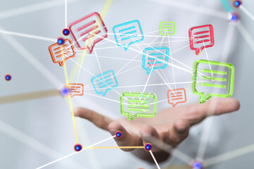 speaking bubble communication conference Digital Network