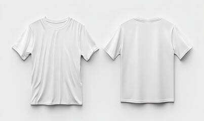 Blank White T-Shirt Mockup Front and Back (3)