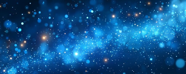 Fototapeta premium Star pattern on blue gradient background template. America 4th of July Memorial or Independence day theme wallpaper