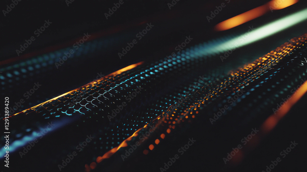 Poster Abstract pattern with textured pipe surface and subtle lighting effects