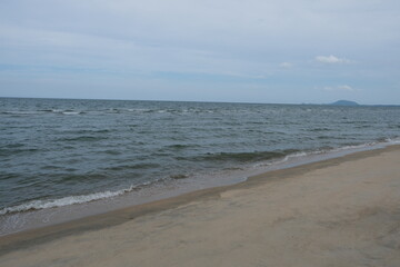 Sandy beach and sea for background