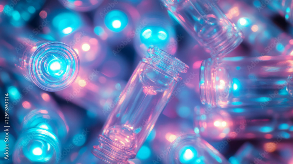 Aufkleber futuristic led light pattern with transparent plastic background for modern design