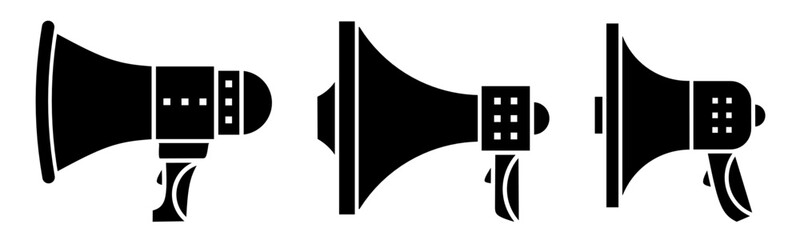 Megaphone vector icon symbol. Black abstract illustration icon design. Vector illustration.