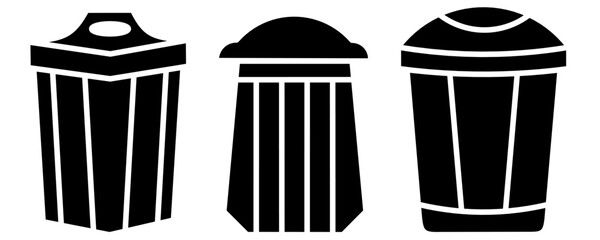 Trash vector icon symbol. Black abstract illustration icon design. Vector illustration.