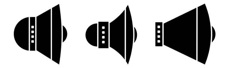 Fototapeta premium Loudspeaker vector icon symbol. Black abstract illustration icon design. Vector illustration.