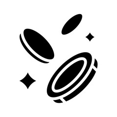 Cryptocurrency icon in glyph style