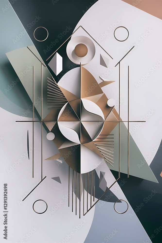 Poster abstract background minimal geometric design modern abstract cover dynamic shapes composition