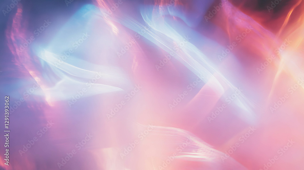 Poster vibrant rainbow light abstract with soft blending shapes for creative backgrounds