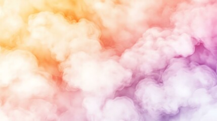 Fototapeta premium Colorful clouds in bright, vibrant pastel hues.