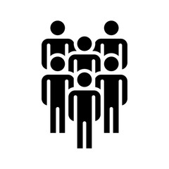 People icon in glyph style