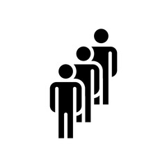 People icon in glyph style