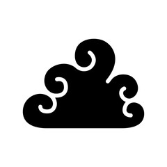 Curl Cloud icon in glyph style