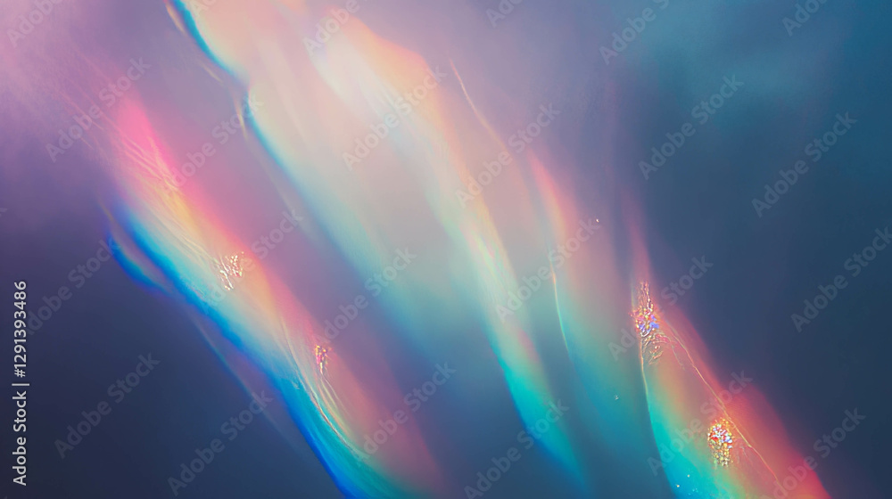 Poster dreamy rainbow light background for creative design and print projects