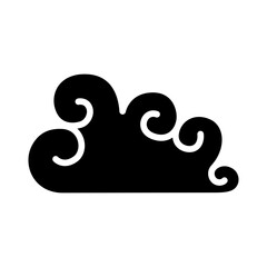 Cloud icon in glyph style