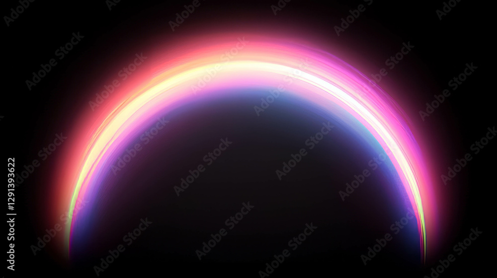 Poster rainbow light glow with subtle shadow background for modern design