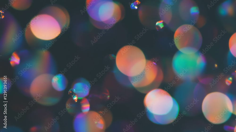 Poster vibrant rainbow light gradient and multicolor bokeh background for design