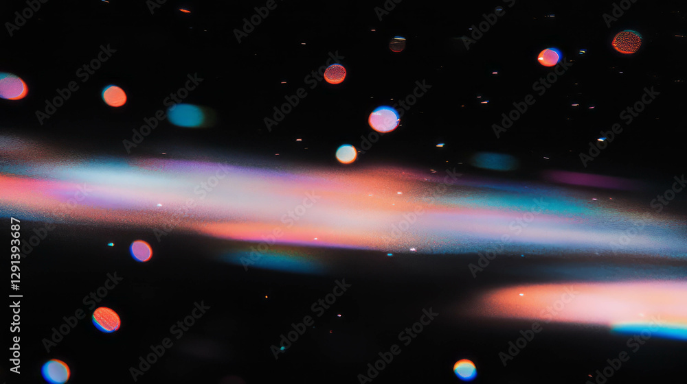 Aufkleber abstract rainbow light gradient with multicolor bokeh for creative design