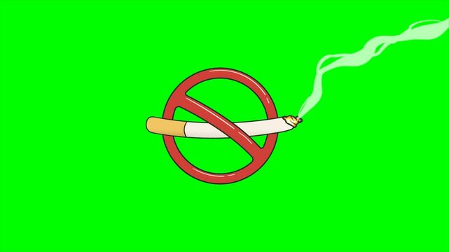animated cartoon warning no smoking