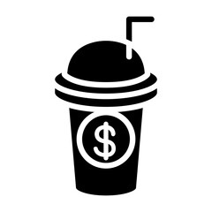 Business idea icon in glyph style