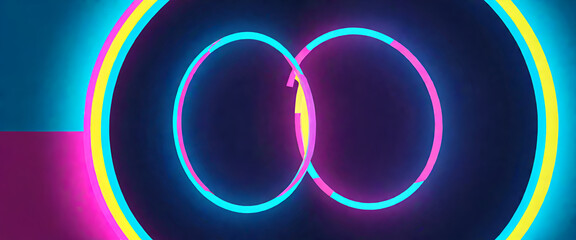 illustrazione sfondo con elementi astratti e motivi geometrici a tema surreale