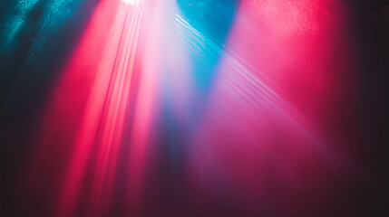 Vibrant abstract background with red and blue light beams for creative design use
