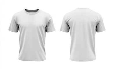Blank white t-shirt front and back mockup (6)