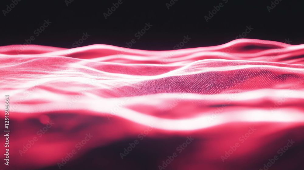 Aufkleber Abstract red light waves creating a dynamic depth background