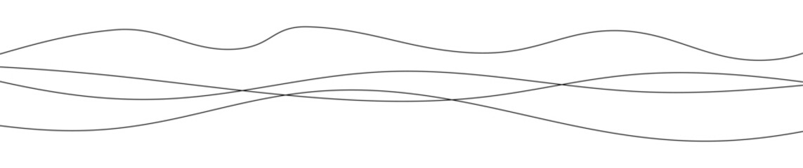 Thin curved wavy lines