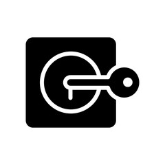 Unlock icon in glyph style