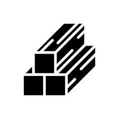 Wood icon in glyph style